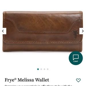 Frye Melissa rich brown leather wallet